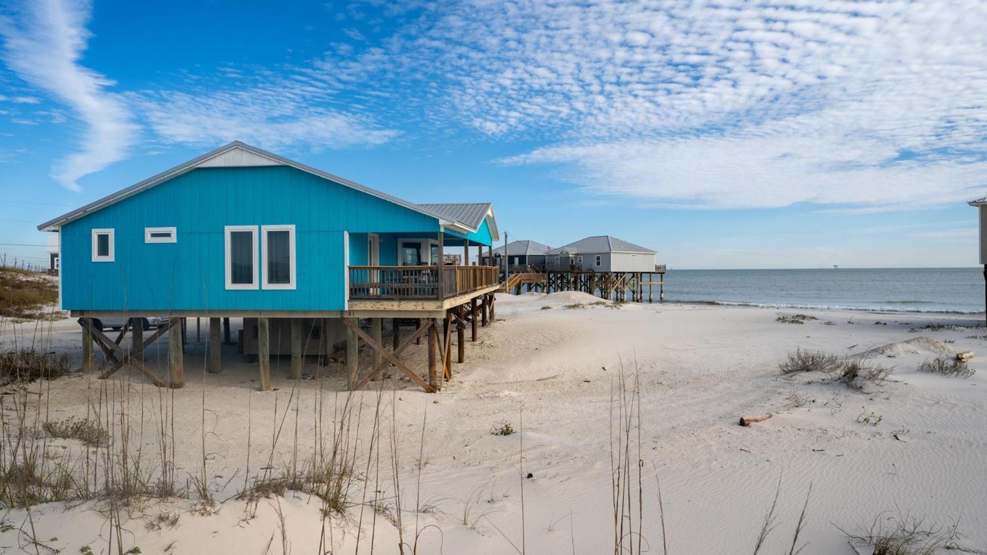 Knee Deep - Amazing Beach Cottage Locates On Sugar White Sands, Great Gulf And Bay Views, Home Dauphin Island Exterior foto